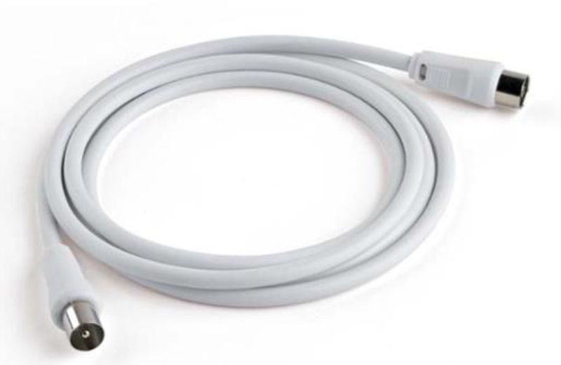 MELICONI Cavo antenna bianco 2 m con adattatore M/M Meliconi bianco